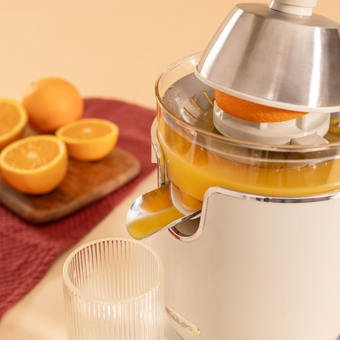 Storcator de citrice Cecotec RetroJuice 1000, 1000W, Inox, 2 conuri, anti picurare [3]
