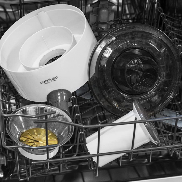 Storcator de fructe si legume Cecotec ExtremeTitanium 19000, 650 W, 19000 RPM, 2 viteze, Sistem de siguranta, Recipient suc 500 ml, Alb [4]