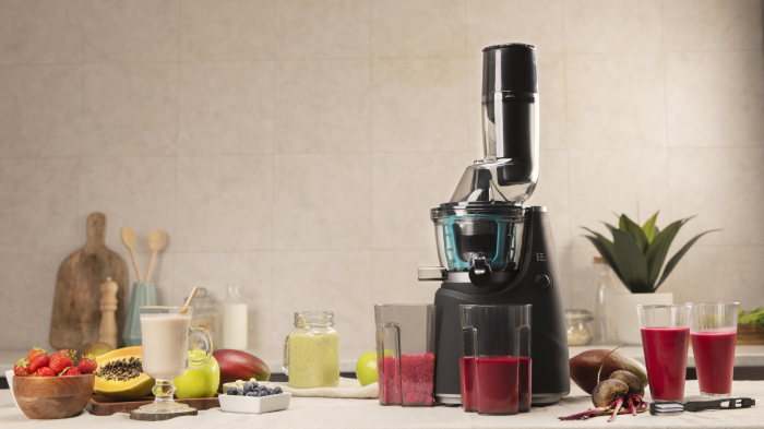 Storcator de fructe si legume cu melc Cecotec Juice&Live 1500 Pro, 250 W, Recipient suc, Recipient pulpa, Functie Reverse, Negru/Inox - Resigilat [3]