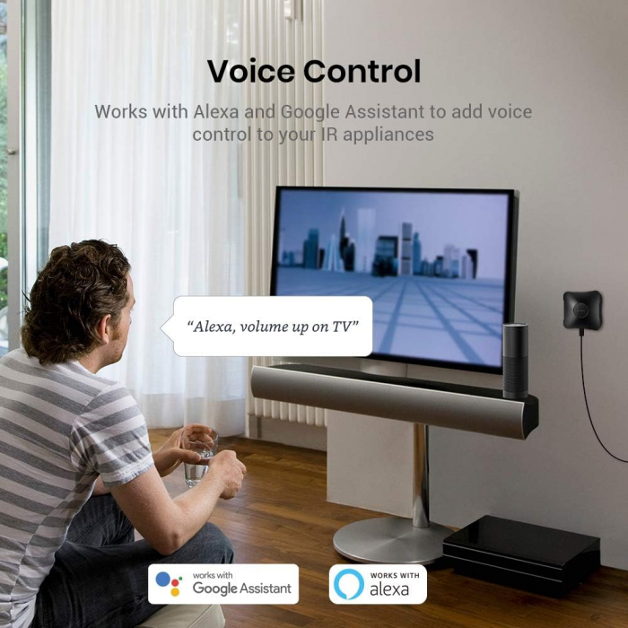 Telecomanda universala inteligenta BroadLink RM4 Pro, Wi-Fi, Compatibil cu Google Home, Alexa & IFTTT273 [7]