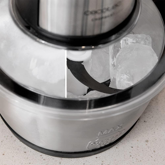 Tocator Cecotec ChopBeat 1500 TitanBlack, 600W, 1.5 l, Lame titan, Vas Inox, 2 viteze [4]
