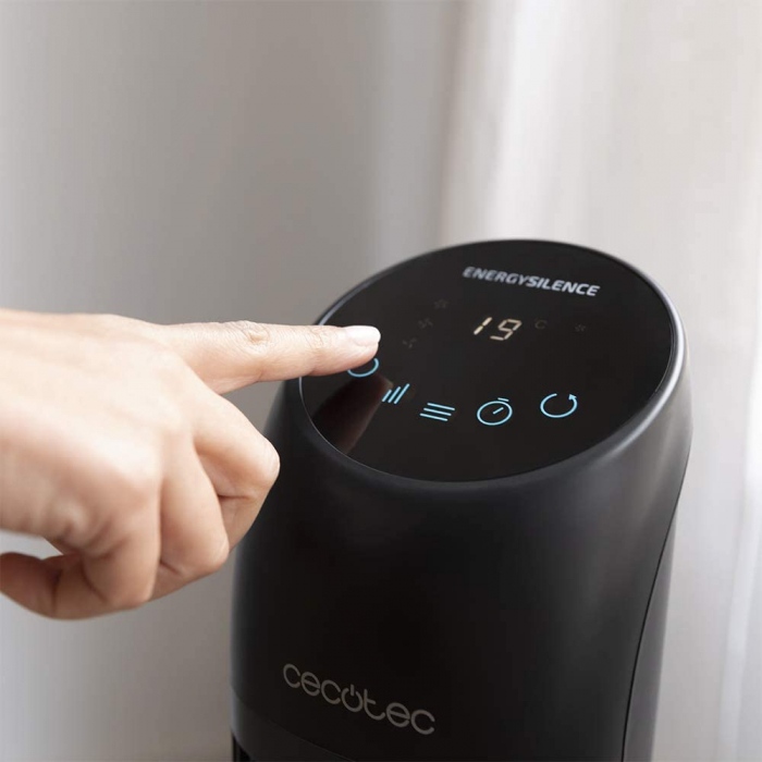 Ventilator turn Cecotec EnergySilence 8050 SkyLine Smart, 45W, Silentios, 3 viteze, Telecomanda, Temporizator, Afisaj LED - Resigilat [4]
