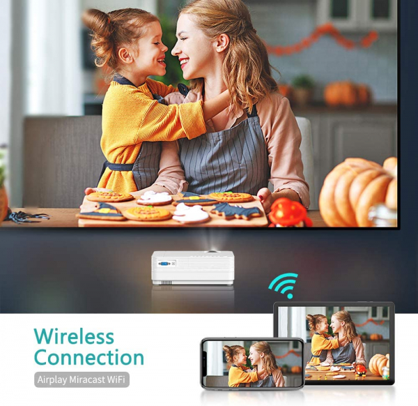 Videoproiector Vankyo  Leisure 470, Wifi, 4000 Lumeni, LED, HDMI, AV, VGA, USB, SD,Conectare telefon, Telecomanda [7]