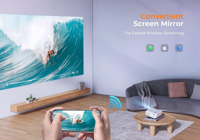 Mini videoproiector Vankyo Leisure 430W LED, WIFI, 4000 lumeni, Geanta transport, HDMI, SD, AV, VGA, USB, Telecomanda, Cablu HDMI [14]