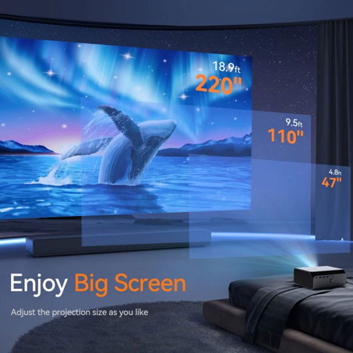 Mini Videoproiector VANKYO Leisure 495W , 5G WiFi LED, 4000 Lumeni, Native 1080p, Full HD, Bluetooth, Dolby, HDMI, VGA, AV, USB [7]