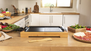 Gratar electric Cecotec Tasty&Grill 2000 Bamboo, 2000W, cadru din bambus, termostat reglabil [3]