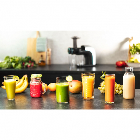 Storcator Cecotec Juice&Live 2000 EasyClean cu sisitem de presare la rece, tambur dublu de separare a sucului, silentios, 3 viteze, negru - Resigilat [1]