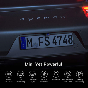 Camera auto DVR  Dubla Apeman C420D, Full HD,  Bord si Spate, Unghi 170 grade, Detector miscare, G-Sensor, Mod parcare, Filmare in bucla [7]