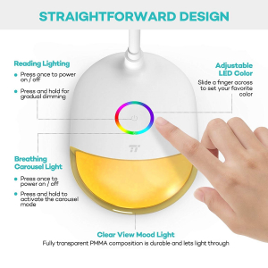 Lampa de birou LED TaoTronics TT-DL070 control Touch, Protectie ochi, 7W, Acumulator incorporat [6]