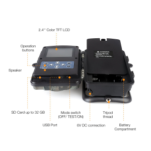 Camera de vanatoare Apeman H45 senzor de miscare , 16 MP, full HD, 2.4" LCD , 940nm, night vision , 26 senzori infrarosu [2]