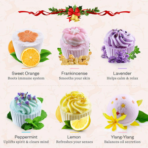 Set cadou bomba de baie Anjou 6 arome diferite [4]