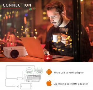 Mini Videoproiector Vankyo  Leisure 3, 3600 Lumeni, LED, HDMI, SD, AV, VGA, USB, Geanta de transport, Telecomanda, Cablu HDMI [3]