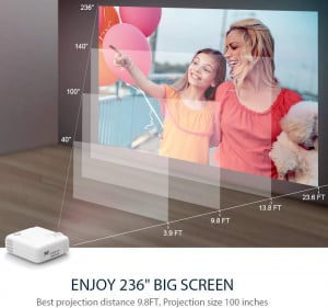 Videoproiector Vankyo  Leisure 430, 4000 Lumeni, LED, HDMI, SD, AV, VGA, USB, Geanta de transport, Telecomanda, Cablu HDMI [3]