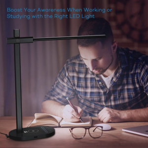 Lampa de birou LED TaoTronics TT-DL31, protectie ochi, control touch, Incarcare Telefon Wireles si USB [1]