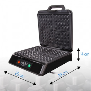 Aparat de preparat waffle/ vafe ADLER AD 3036,1500 wati,inox [1]