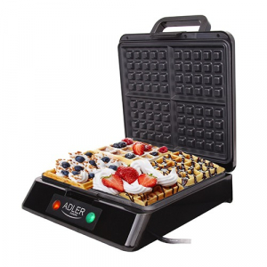 Aparat de preparat waffle/ vafe ADLER AD 3036,1500 wati,inox [2]