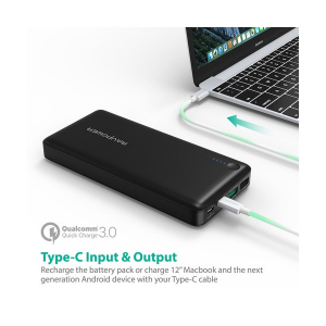Baterie Externa RavPower 20100mAh 2 X USB + 1XUSB-C, Qualcomm QuickCharge QC3.0, model RP-PB043 [2]