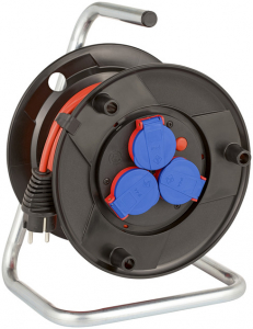 Prelungitoare - Prelungitor Exterior Brennenstuhl Garant cu  tambur cu priza multipla, 3 posturi, 20m, IP44