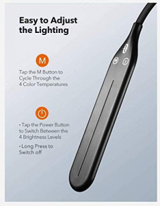 Lampa de podea LED TaoTronics TT-DL072, ajustabile 4 culori de culoare, 4 niveluri de luminozitate [1]