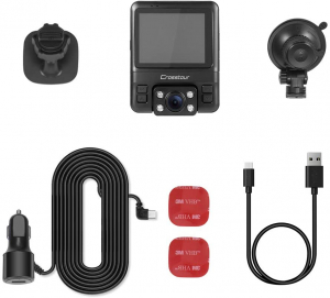 Camera auto DVR Dubla Crosstour CR750, GPS, Full HD,  Bord si Interior, Unghi 170 grade, Night Vision, WDR, G-Sensor, Mod parcare, Filmare in bucla [5]