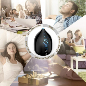 Difuzor aroma cu Ultrasunete Anjou AJ-AD006, 200ml, 13W, LED 7 culori, oprire automata - Negru [5]