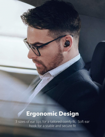 Casti wireless TaoTronics SoundLiberty 79 TWS, sunet puternic si clar,  Smart AI Noise Reduction Technology, 30 ore, IPX8, USB-C - Resigilat [8]