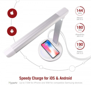 Lampa LED de birou TaoTronics TT-DL036, cu incarcator wireless, control touch, USB, 12W, 410 lm, Alb [2]