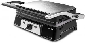 Grill 2 in 1, Rock'nGrill, Cecotec 1500 Take&Clean, 1500W, regulator de putere, piatra antiaderenta, gratar electric si aparat de facut sandvisuri - Resigilat [0]