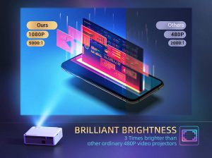 Videoproiector VANKYO Performance V630, 6000 Lumeni, Native 1080p, LED, HDMI, VGA, AV, USB, Geanta de transport, Telecomanda, Cablu HDMI [8]