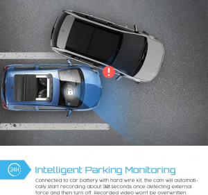 Camera auto DVR Dubla Crosstour CR750, GPS, Full HD,  Bord si Interior, Unghi 170 grade, Night Vision, WDR, G-Sensor, Mod parcare, Filmare in bucla [4]