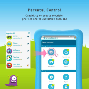 Tableta copii de 7 inch HD Vankyo Z1, Quad-Core Android 8.1 Oreo 1GB, 32GB [1]