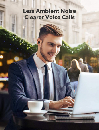 Casti wireless TaoTronics SoundLiberty 79 TWS, sunet puternic si clar,  Smart AI Noise Reduction Technology, 30 ore, IPX8, USB-C [5]