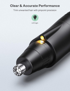 Trimmer pentru nas/urechi Anjou AJ-FS005, Cap detasabil si lavabil, Lumina LED, Baterii, Negru [6]