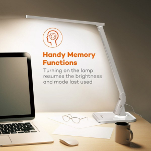 Lampa de birou LED TaoTronics TT DL02 control Touch, 4 moduri, 14W, USB - Alba [7]