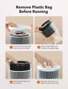 Purificator de Aer TaoTronics TT-AP001, CADR 150m3/h, Fitru Hepa 3 in 1, 4 viteze, silentios - Resigilat [6]