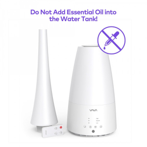 Umidificator de aer cu ultrasunete VAVA 3L, Telecomanda, 280ml/h, Silentios,  3 trepete putere, 25W [8]