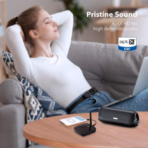 Adaptor Bluetooth Transmitator si Receptor Audio TaoTronics TT-BA014, Bluetooth 5.0, Cablu Optic & Jack 3.5mm, conectare 2 casti, aptX HD, 50m [7]