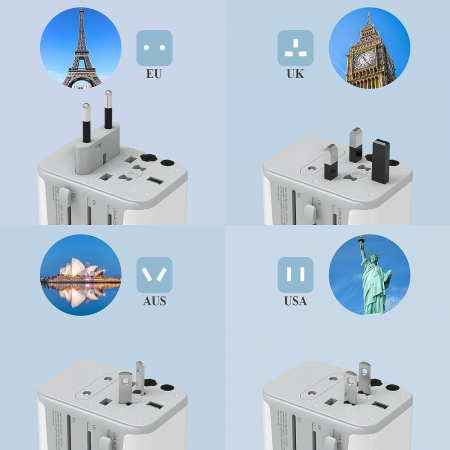 Adaptor International Tessan 633FC, 4xUSB - 3.4A, 10A, USB-C [6]