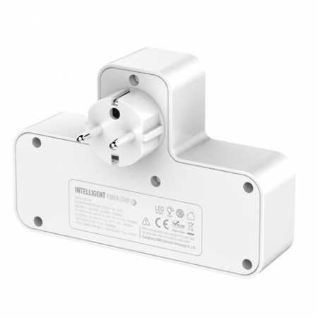 Adaptor priza LDNIO SE2337, 2 prize, 2 X USB-A, 1X USB-C, incarcare rapida QC 3.0, 10A [3]