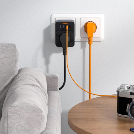 Adaptor Tessan TS-FW01DE00, 2XUSB-C, 2XUSB A, 30 W, 16A [3]