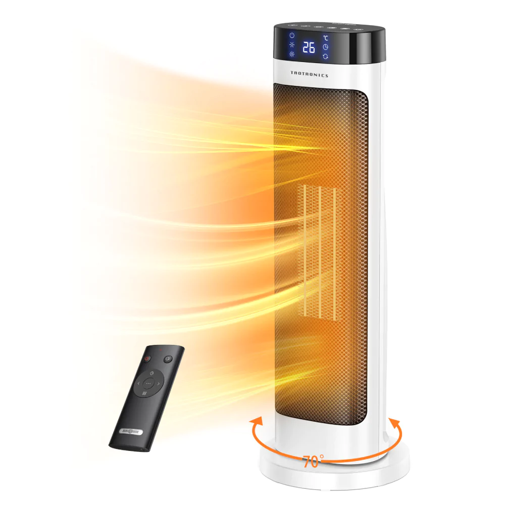 Aeroterma Ceramica TaoTronics TT-HE018, 2000W, 3 niveluri, Telecomanda, Control Touch - Resigilat [2]