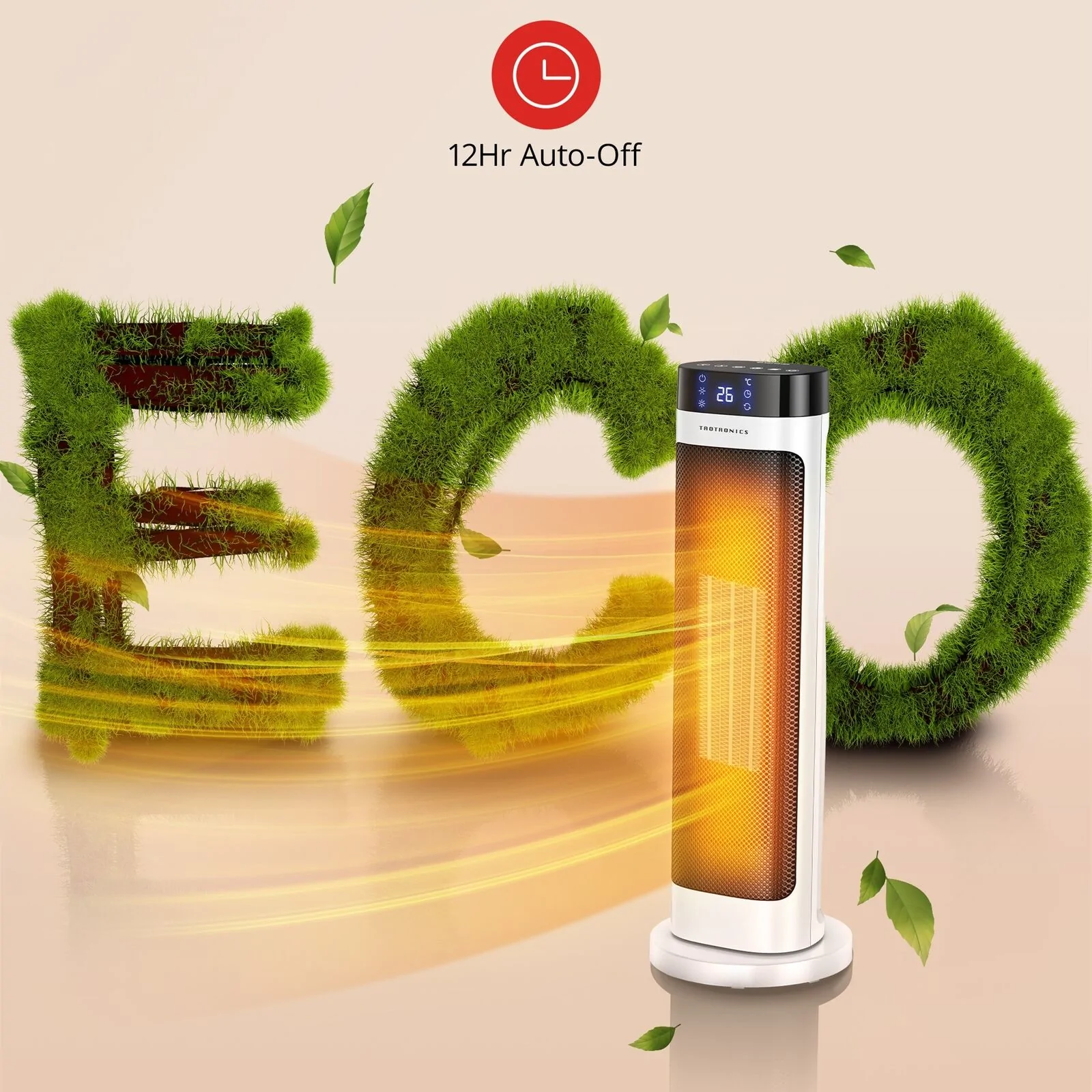 Aeroterma Ceramica TaoTronics TT-HE018, 2000W, 3 niveluri, Telecomanda, Control Touch - Resigilat [5]