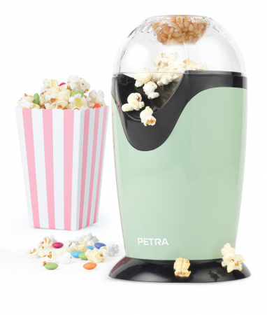 Aparat popcorn cu aer cald Petra, 1200 W, design retro, verde antiq [0]