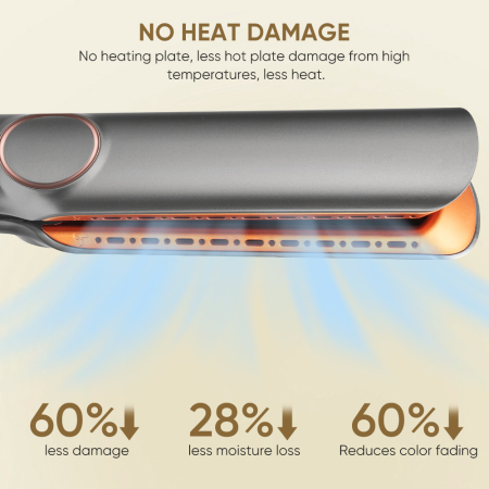 Aparat de indreptat parul cu aer cald 2 in 1 Rovotec HS-906, 1300W, Uscare si Indreptare Simultana, Ioni Negativi, Temperatura reglabila, Uscator, Indreptare par umed, Indreptare par uscat [9]