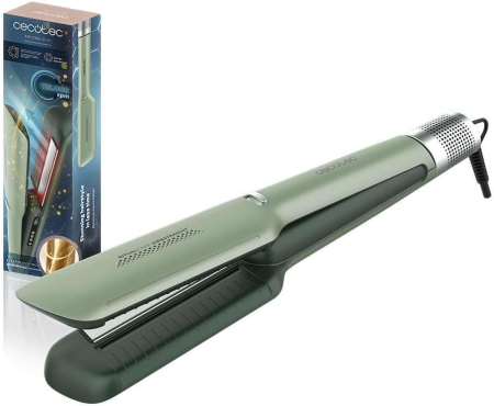 Ingrijire Par - Aparat de indreptat parul cu aer cald Cecotec Air Lisse Olive, 600W, Uscare si Indreptare Simultana, Ioni Negativi, Keratina si ulei de argan, 3 moduri, 3 trepte de temperatura si 3 viteze