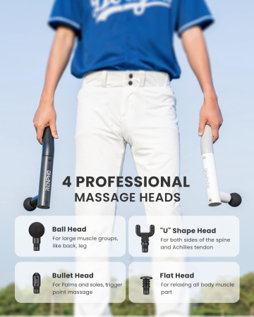 Aparat de masaj Gun Renpho Extend C004, 4capete, 4 viteze, brat de extensie [5]