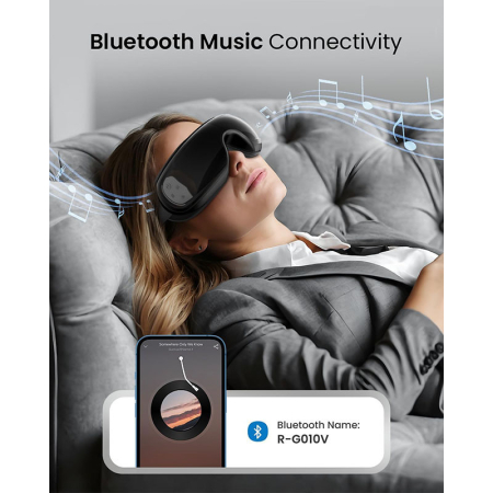 Aparat de masaj ochi RENPHO Eyeris 3, vibratii, compresie aer, functie incalzire, Bluetooth, muzica, pliabil, relaxare ochi, reducere oboseala oculara [5]