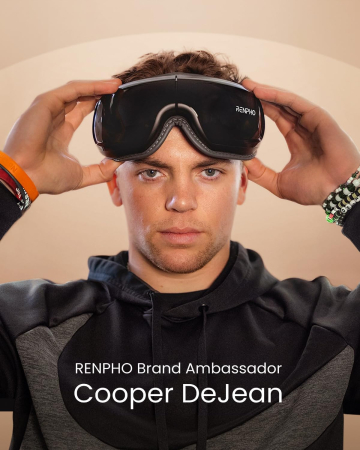 Aparat de masaj pentru ochi Renpho EM001 pentru masare cu Bluetooth, Muzica, Vibratii, 5 moduri, Negru [1]