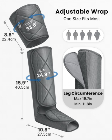 Aparat de masaj picioare Renpho ALM070H, 6 moduri, 3 intensitati, Incalzire, circulatie si ameliorarea durerii, compresie aer, relaxarea musculara - Resigilat [10]