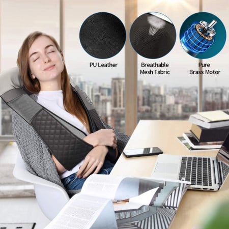 Aparat de masaj umeri, Renpho SNM061, pentru spate, umeri, gat, picioare, masaj Shiatsu 3D pentru tesuturi adanci [6]